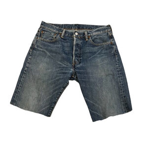 LEVIS Raw Edge Mid Rise Knee Length Denim Jean Casual Bermuda Short 32